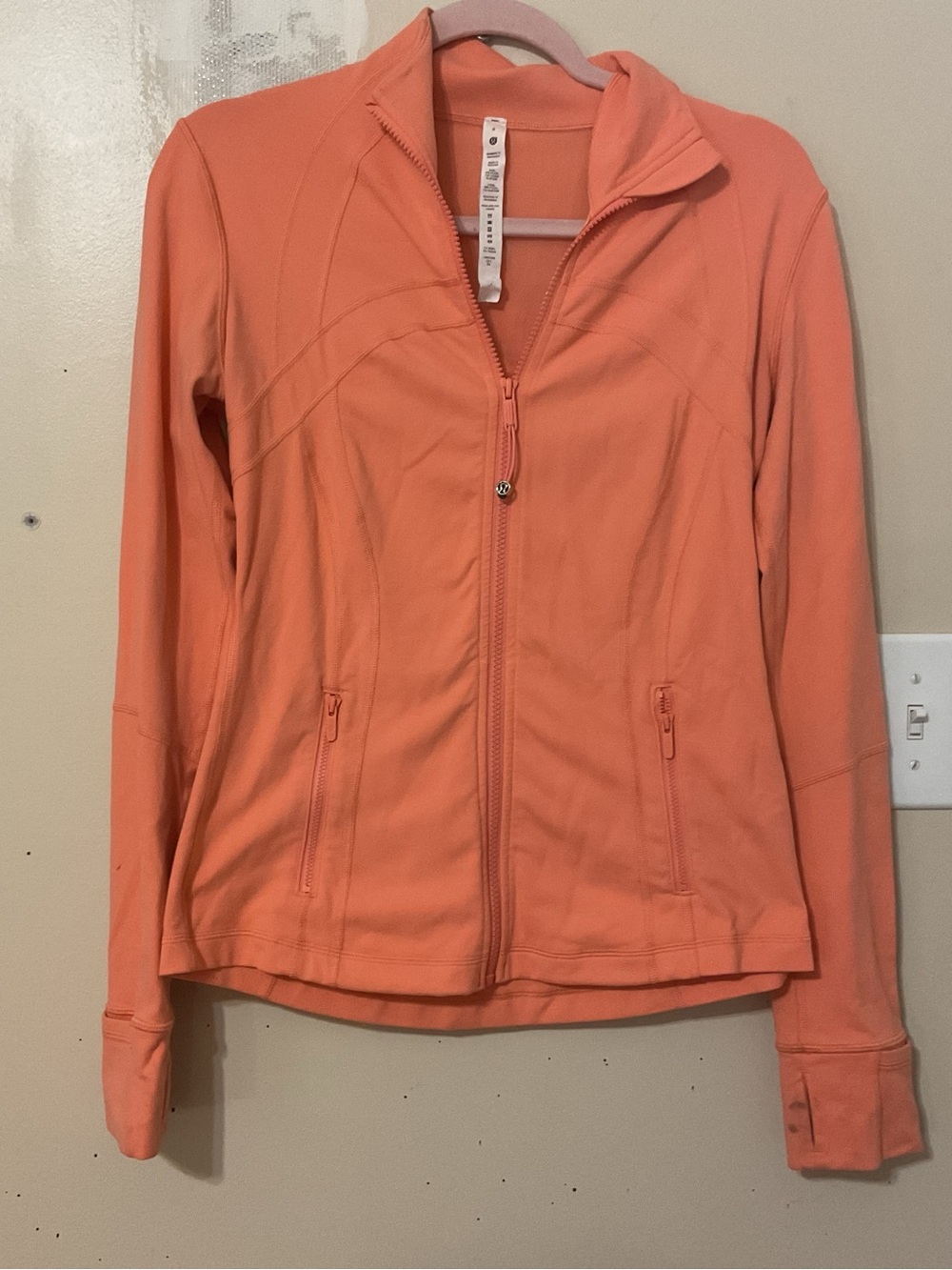 Lululemon Women's Define Coral Zip-Front Active Jacket Size 8